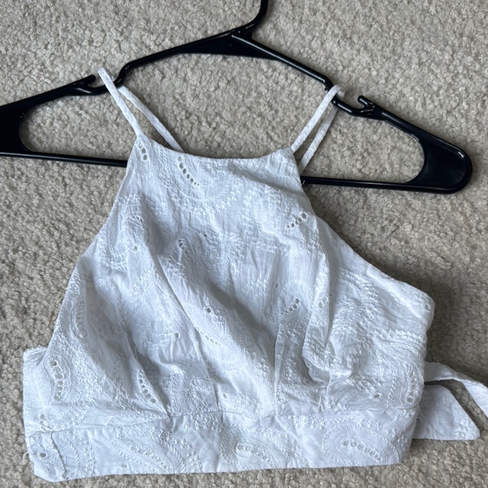 White halter Altar’d state crop top